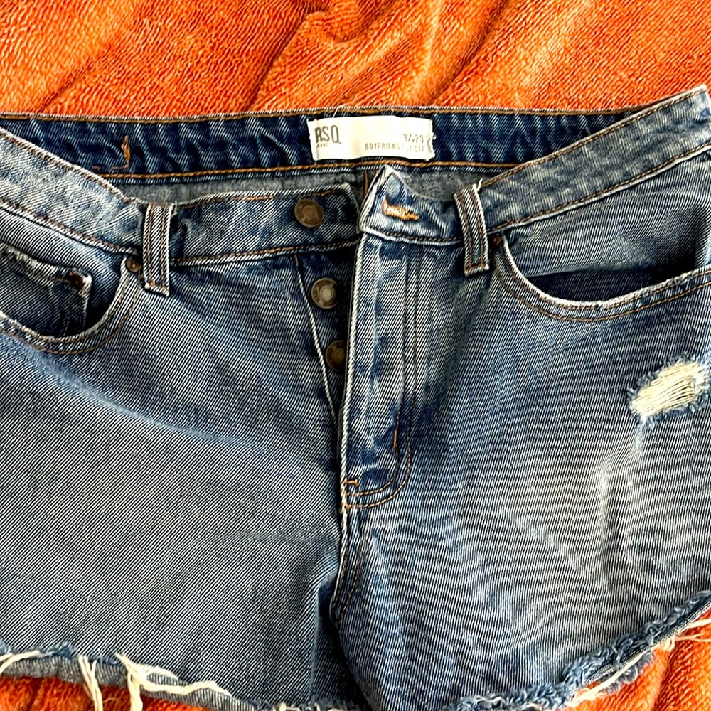 RSQ brand, size 29 boyfriend cut off jean short
